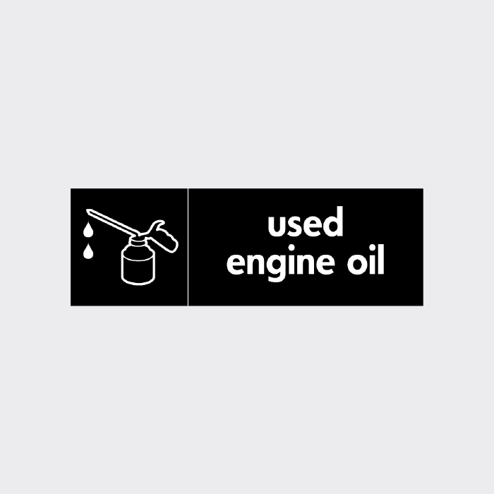 Used Engine oil sign 