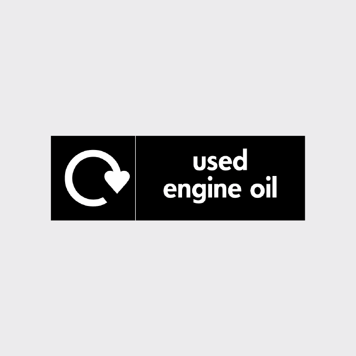 Used engine oil sign