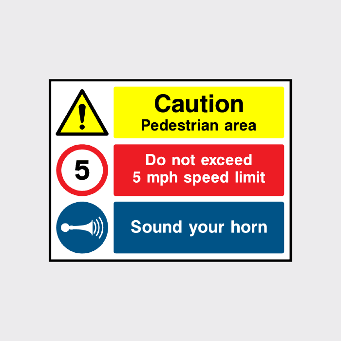 Caution Pedestrian area