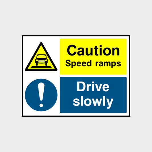 Caution - Speed ramps drive slowly