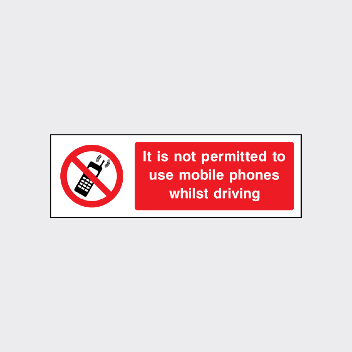 It is not permitted to use mobile phones whilst driving