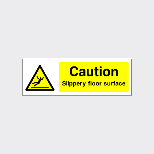 Caution - Slippery floor surface sign