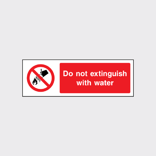 Do not extinguish with water 