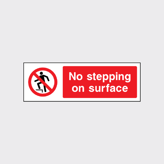 No stepping on surface