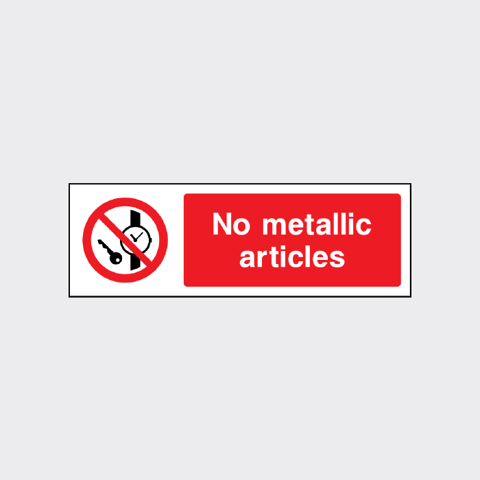 No metallic articles