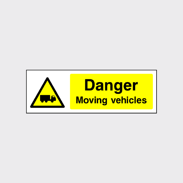 Danger - Moving Vehicles sign