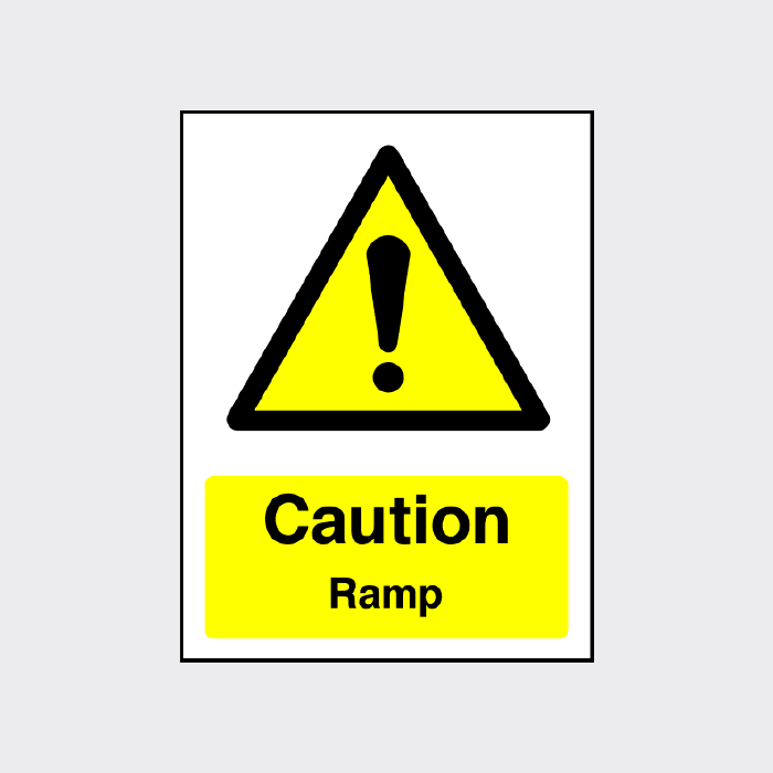 Caution - Ramp sign