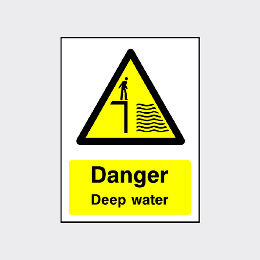 Danger - Deep water sign