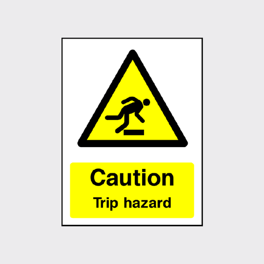 Caution - Trip Hazard sign