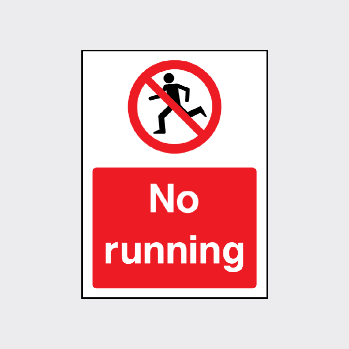 No running sign