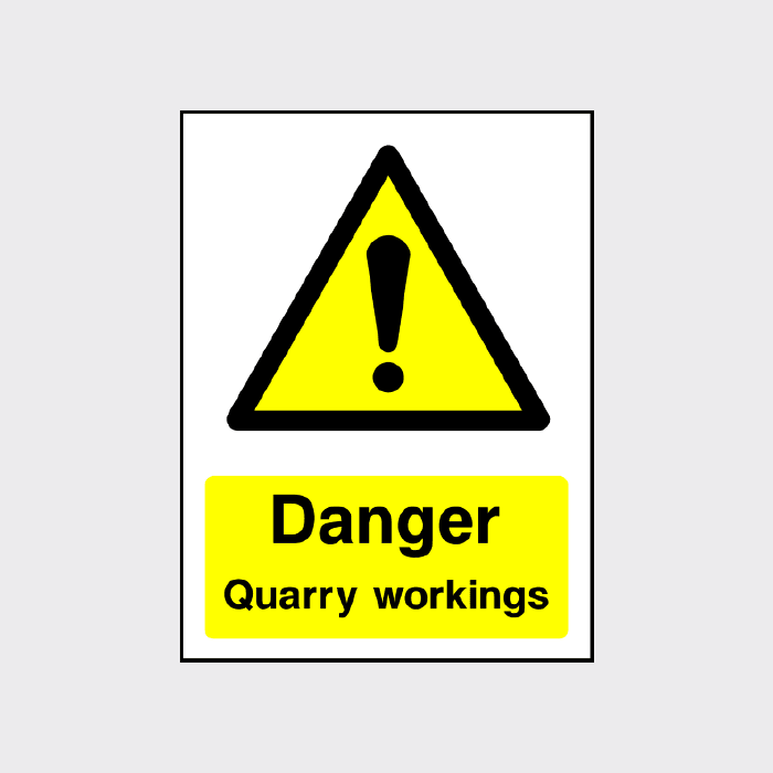 Danger - Quarry workings sign