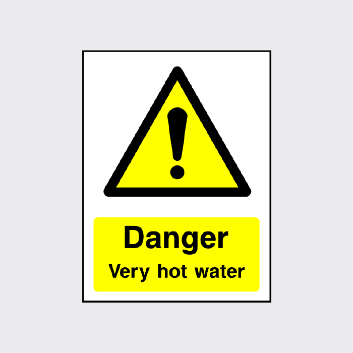 Danger - Very hot water sign