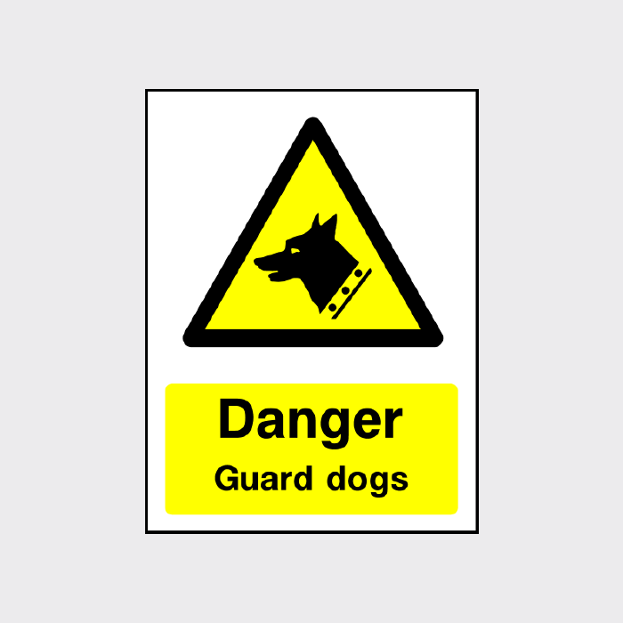 Danger - Guard dogs sign