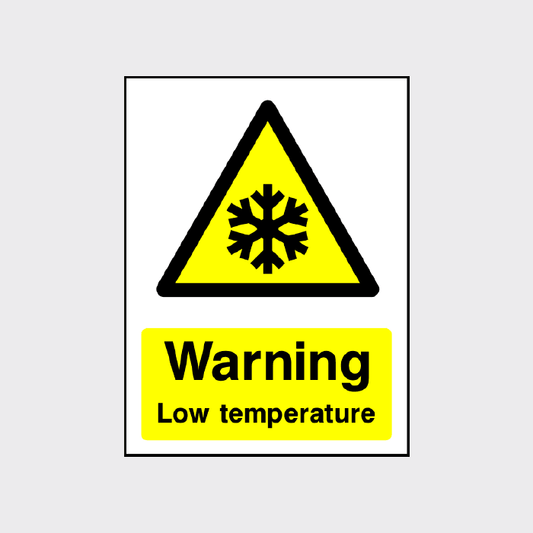 Warning - Low temperature sign