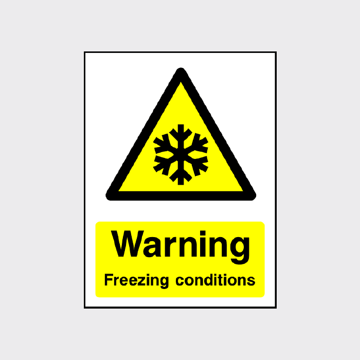 Warning - Freezing conditions - GENE0084 – The Safety Sign Shop