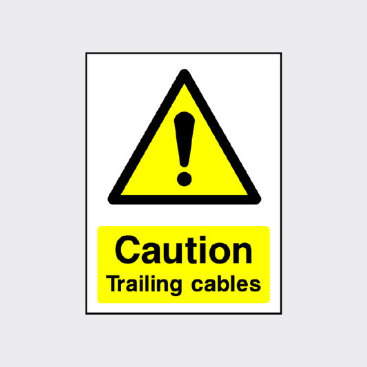 Caution - Trailing cables sign