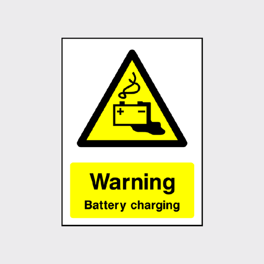 Warning - Battery charging  sign