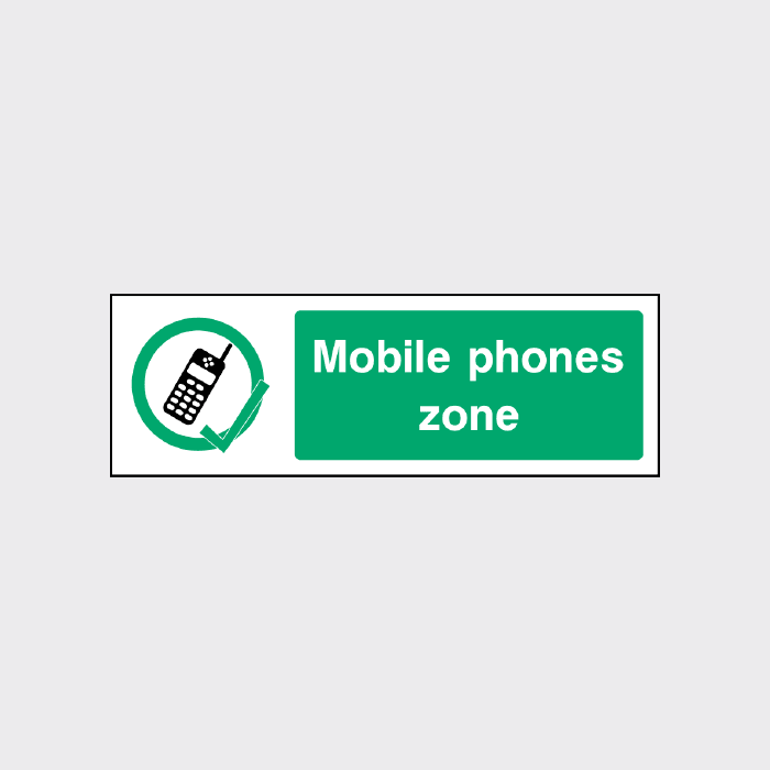 Mobile phones zone sign