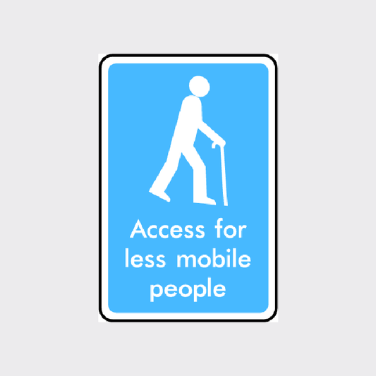 Access for less mobile people Sign