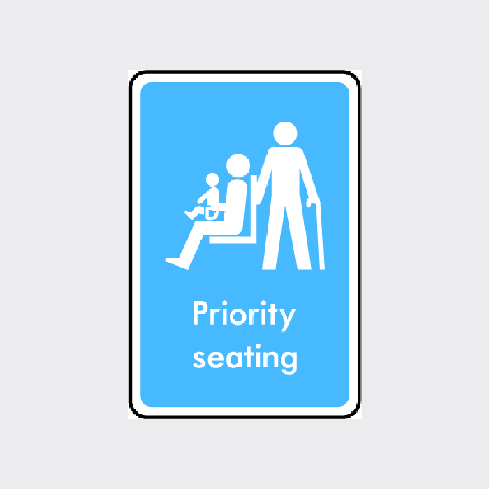 Priority Seating Sign | 150mm x 200mm – The Safety Sign Shop