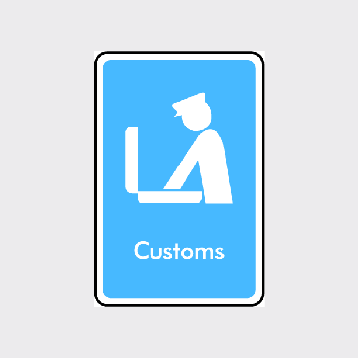 Customs sign - INFO0037