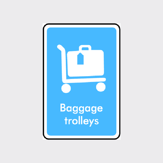 Baggage trolleys sign