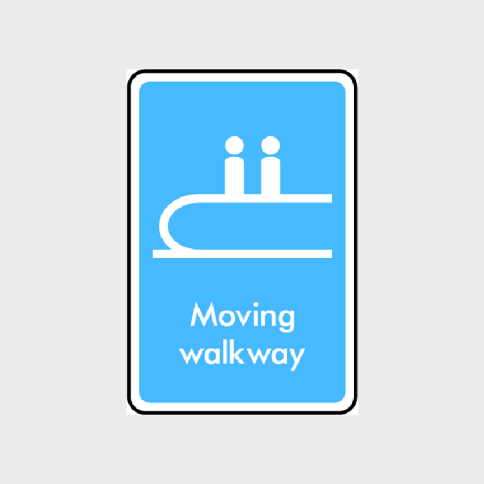 Moving walkway sign 
