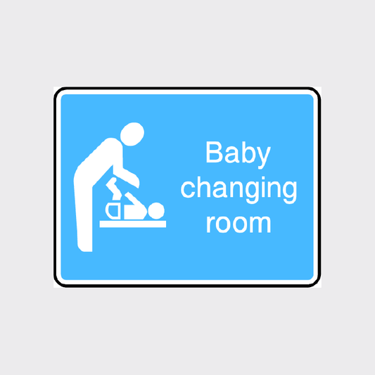 Baby changing room sign