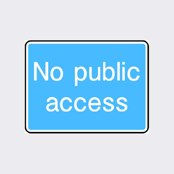 No public access Sign