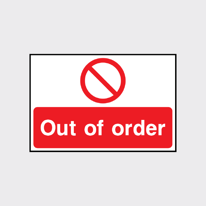 Out of order sign - LOCK0014