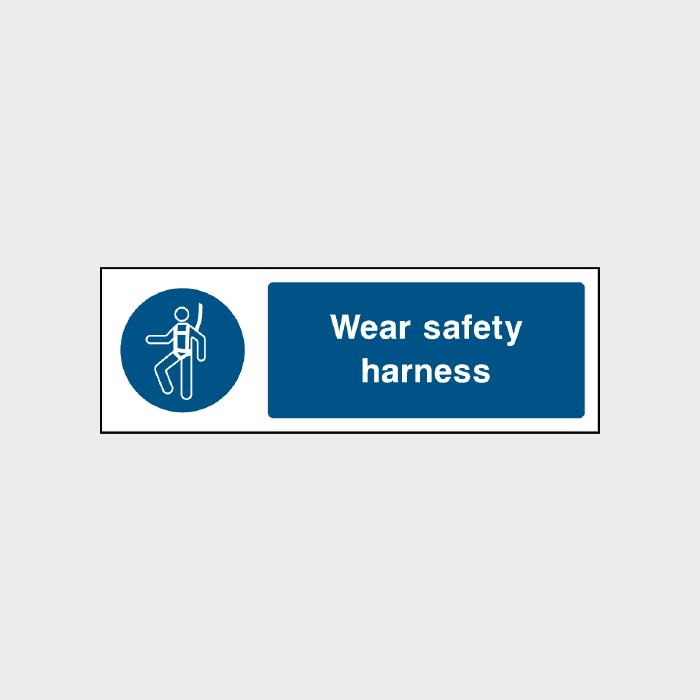 Wear safety harness sign