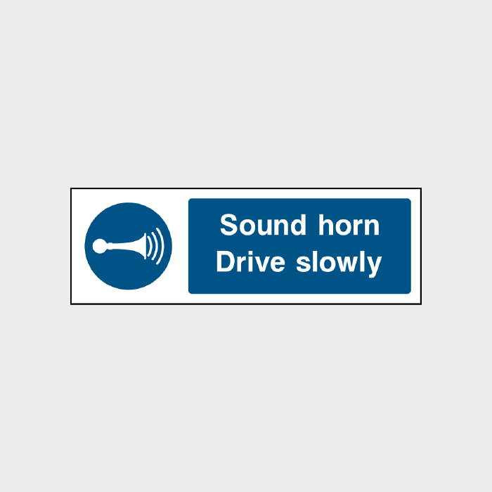 Sound Horn - Drive Slowly signs - MACH0011