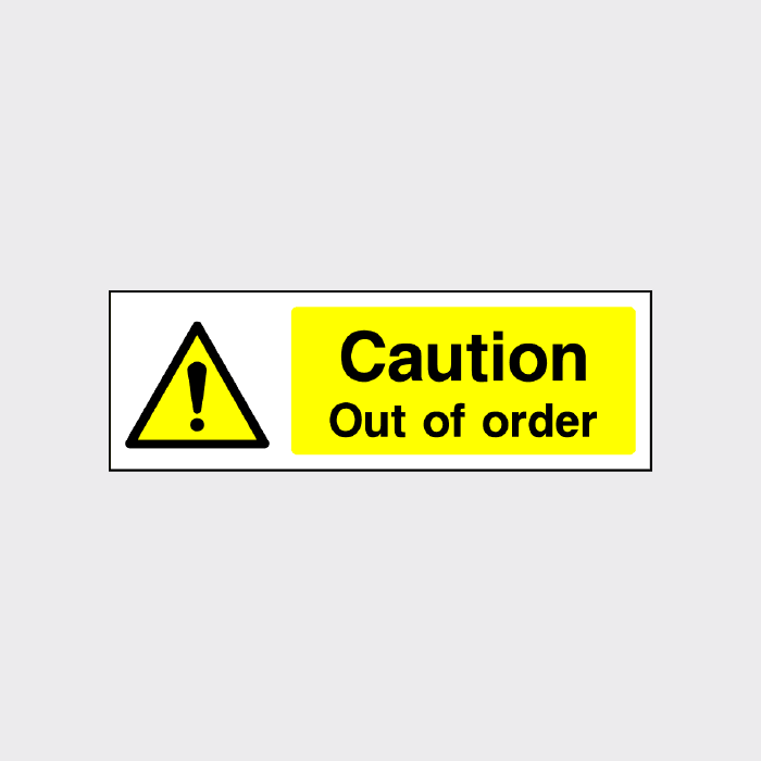 Caution Out of order Sign - Landscape