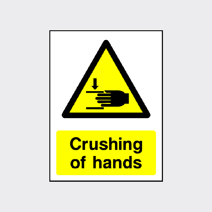 Warning - Crushing of hands sign