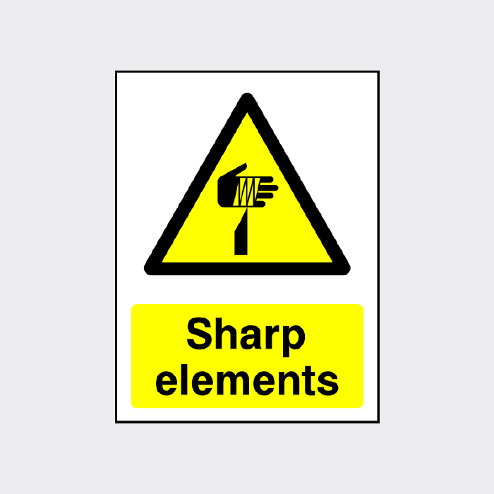 Warning Sharp Elements Sign