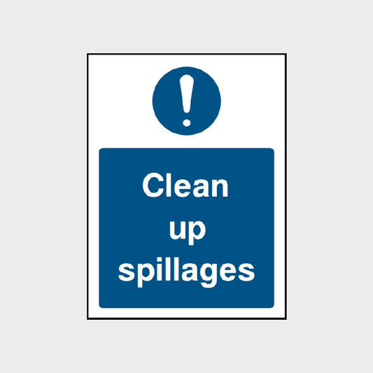 Clean up spillages signs - MACH0034