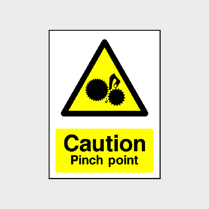 Caution Pinch Point Sign