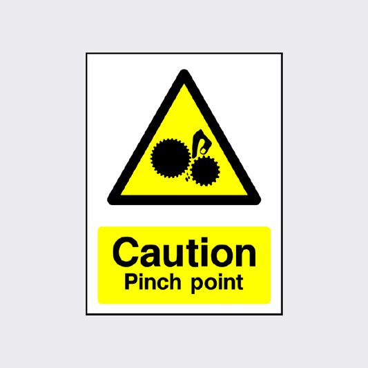 Caution Pinch Point Sign