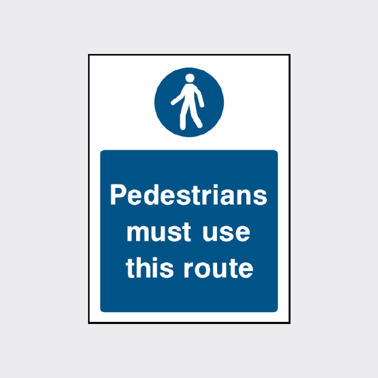 Pedestrians must use this route signs - MACH0039