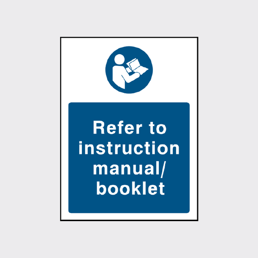 Refer to instruction manual / booklet signs - MACH0040