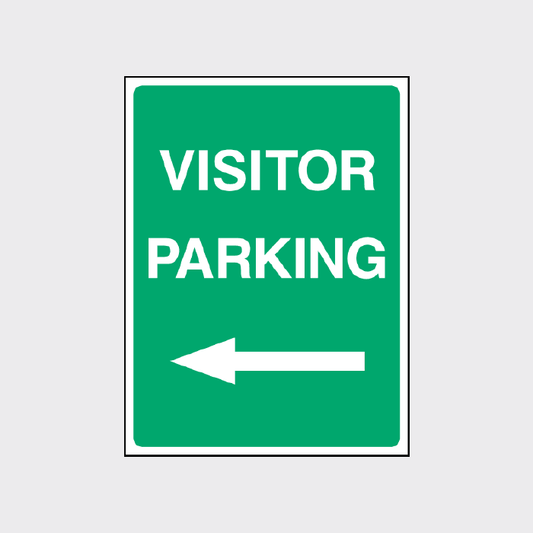 Visitor Parking left arrow sign