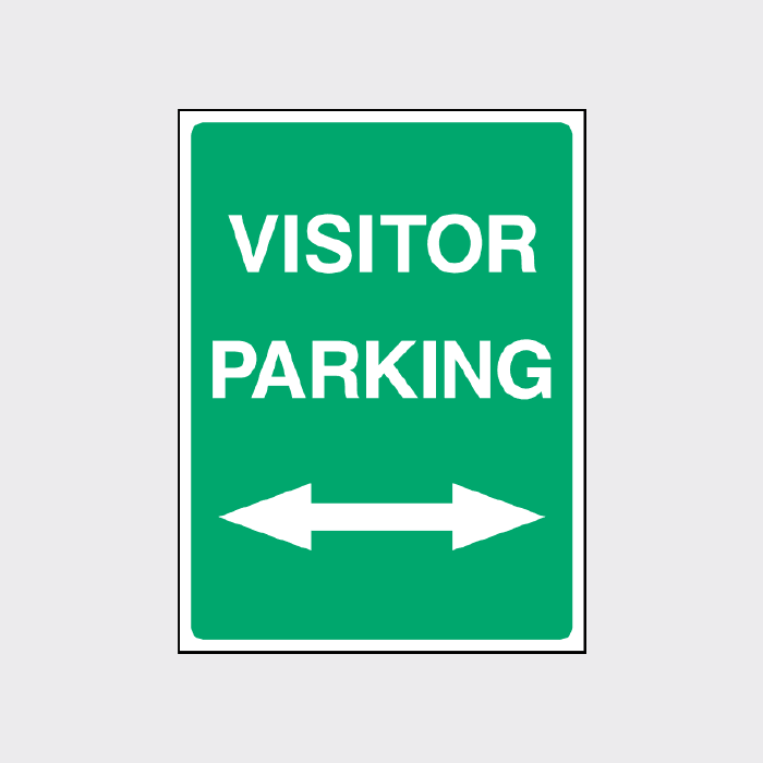 Visitor Parking left and right sign