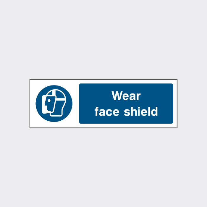 Wear face shield sign L