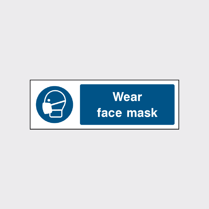 Wear face mask sign