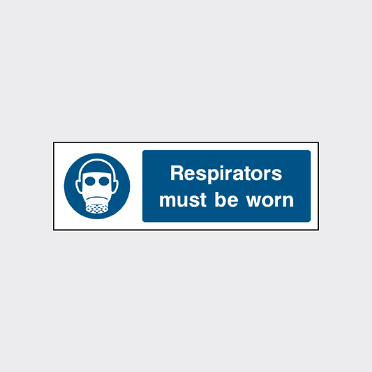 Respirators must be worn sign