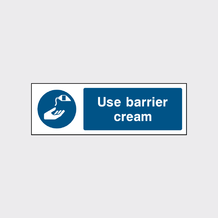 Use barrier cream sign