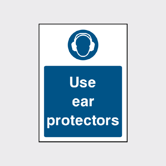 Use ear protectors sign