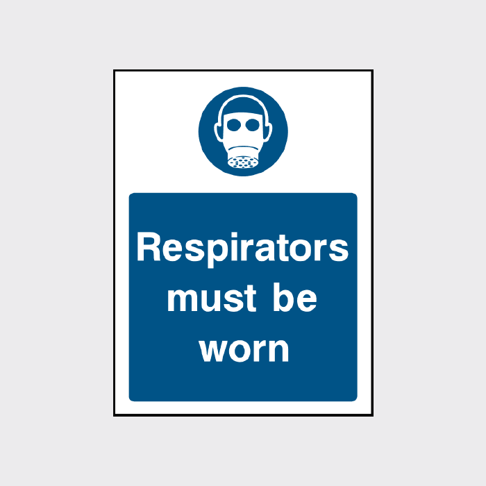 Respirators must be worn sign