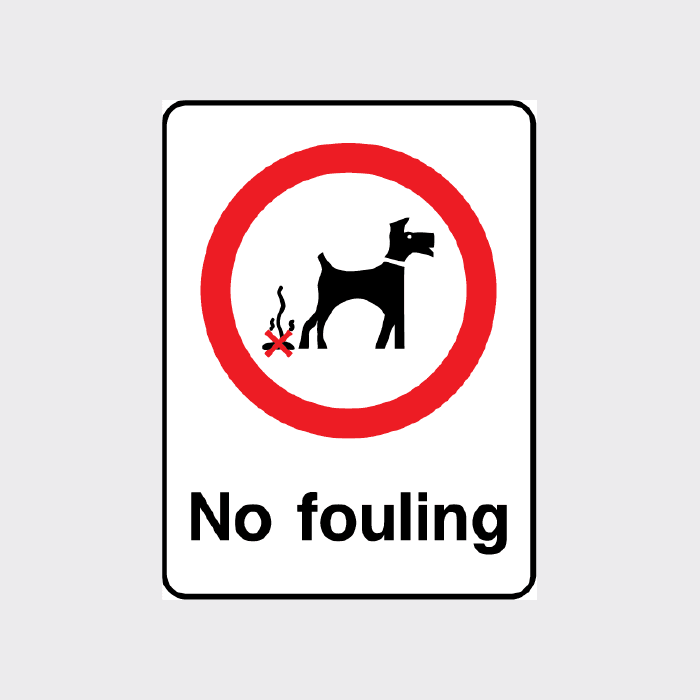 No fouling sign