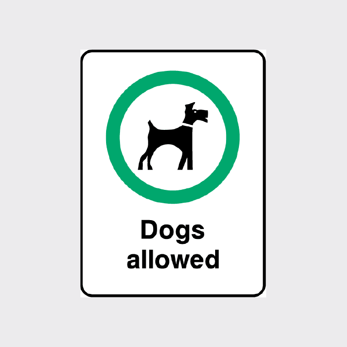 Dogs allowed sign